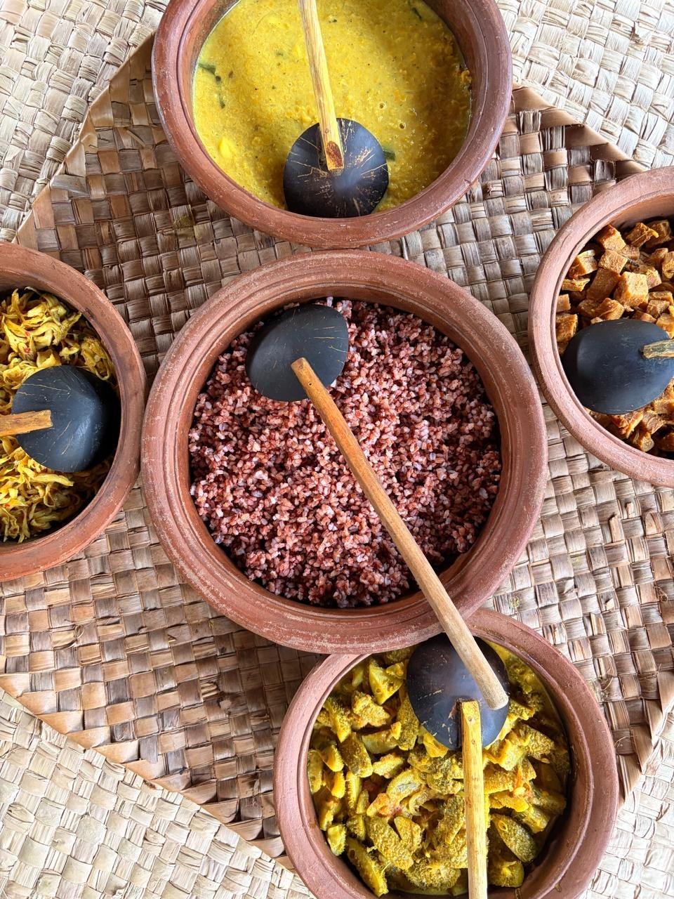 Organic red rice grown at Ulpotha